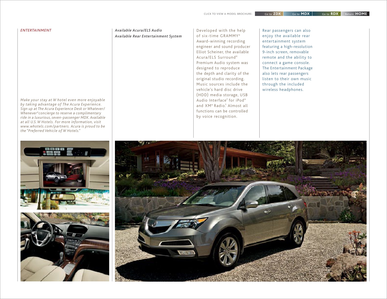 2012 Acura ZDX MDX RDX Brochure Page 49